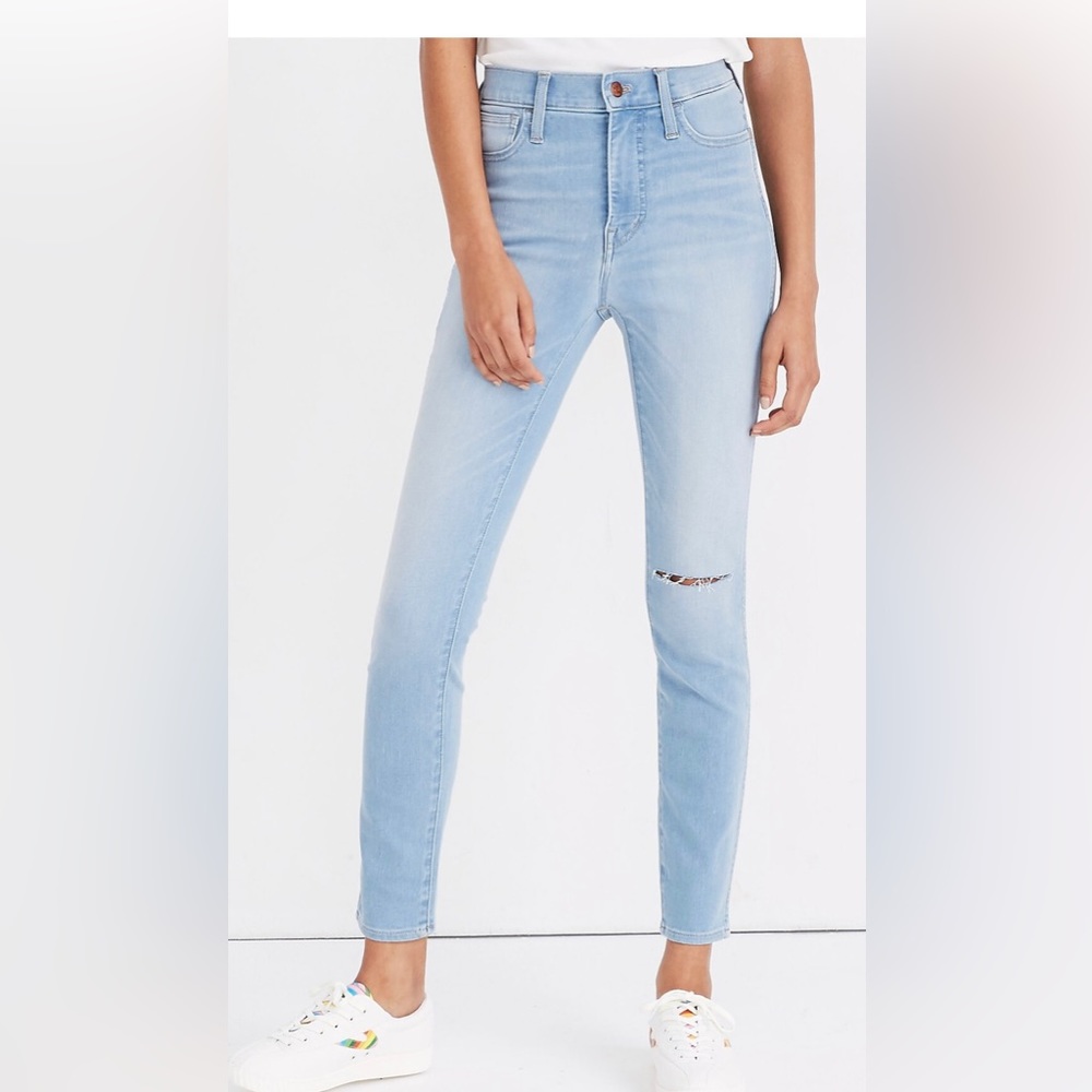 NWT Madewell Roadtripper Jeggings in Ashburn Wash: Knee-Slit Edition